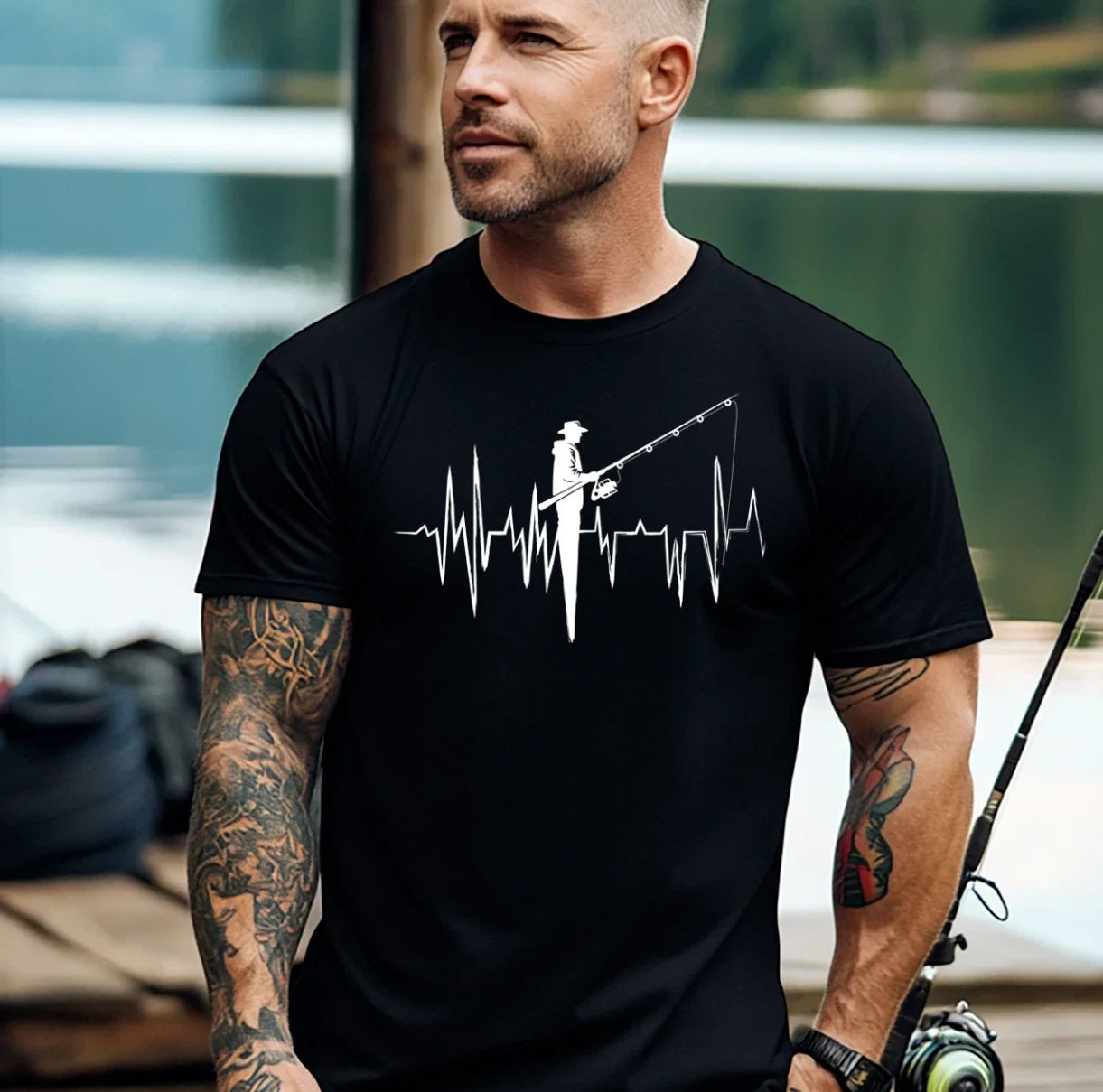 Fishing T-Shirt Fishing Gift For Him For Fisherman Funny Fishing T-shirts