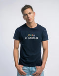 Men's Short Sleeve T-Shirt PAPA D'AMOUR Colorful Navy Blue