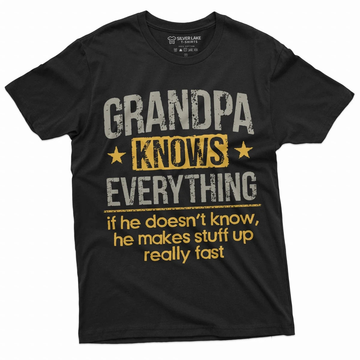 Grandpa Funny Grandfather knows everything humorous father's day papa tee shirt