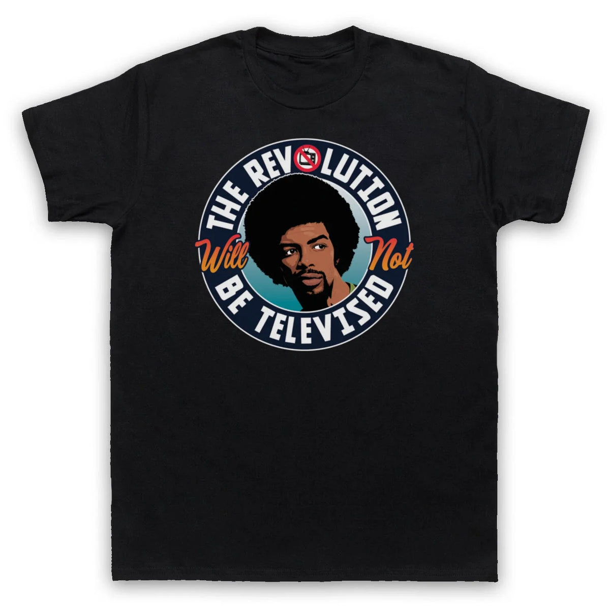 GIL SCOTT HERON UNOFFICIAL THE REVOLUTION NOT TELEVISED MENS & WOMENS T-SHIRT