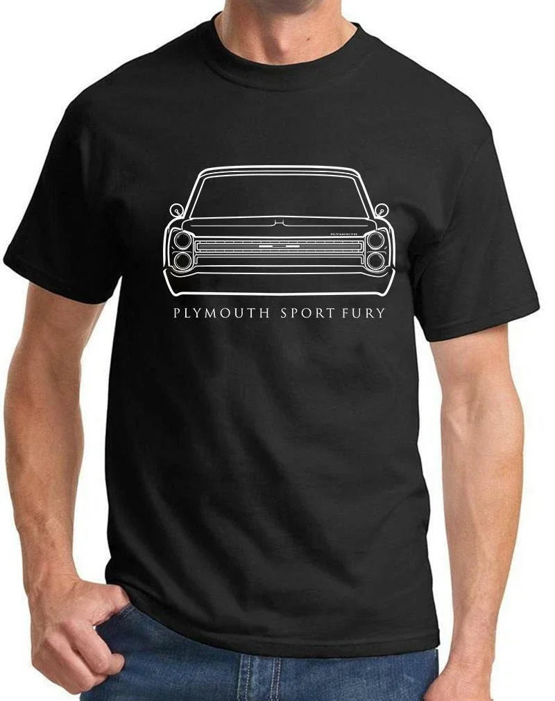 1968 Plymouth Sport Fury Classic Front End Design Tshirt NEW