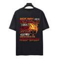 Men's Loose Fit Black Printed T Shirt Polyester Material for Vacation Days
