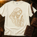 Minimal Jesus Line Art Christian Shirt, Faith Based Tee, Comfort Colors® 1717