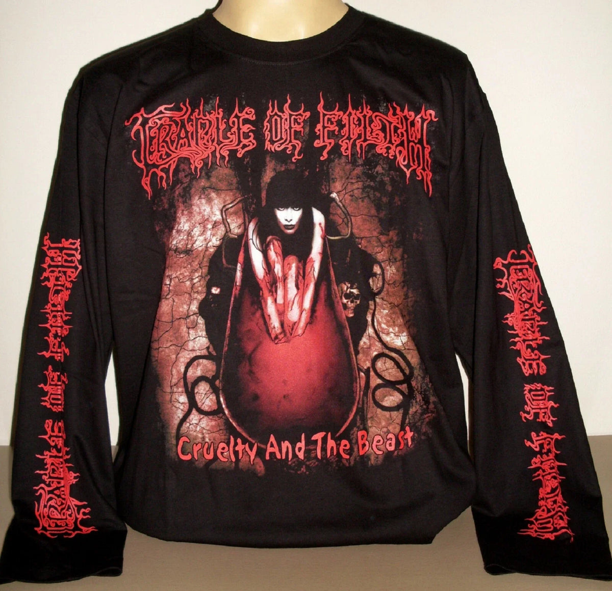 Cradle Of Filth Cruelty And The Beast Long Sleeve T-Shirt Size S XL 2XL 3XL New!