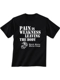 USMC Pain is Weakness Leaving the Body Short Sleeve T-Shirt - Adult Small to 6XL