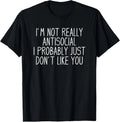 Funny Introvert Unisex-Adults Black Modern Classic T-Shirt