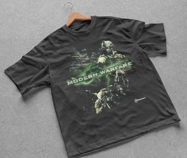 2009 Call of Duty Modern Warfare 2 IW Promo Vintage Unisex Black T-Shirt