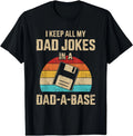 Funny dad Jokes in dad-a-Base Vintage for Father's Day T-Shirt