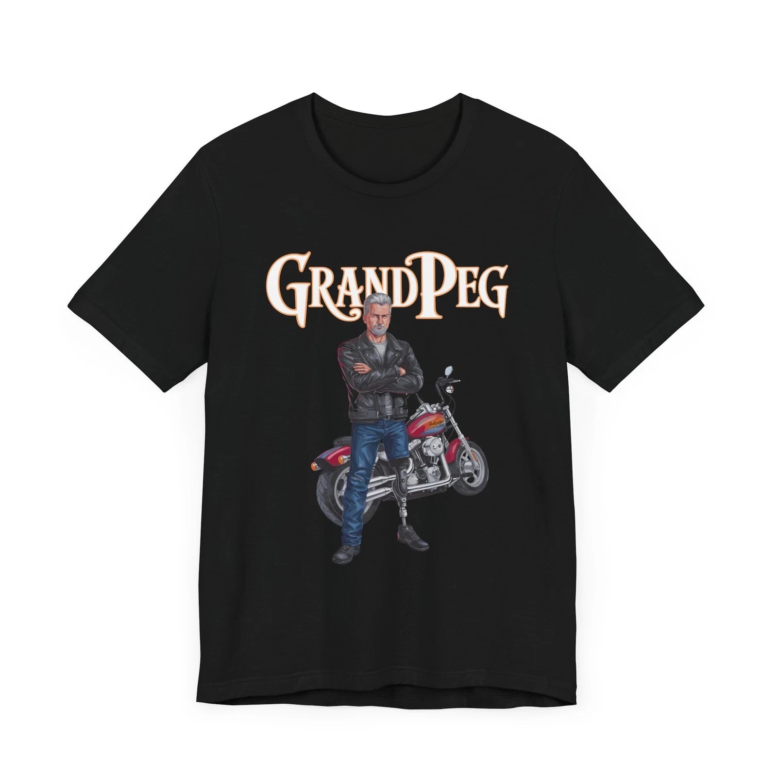 Funny amputee Shirt for Biker Grandpa, Motorcycle amputation joke t-shirt, Dad