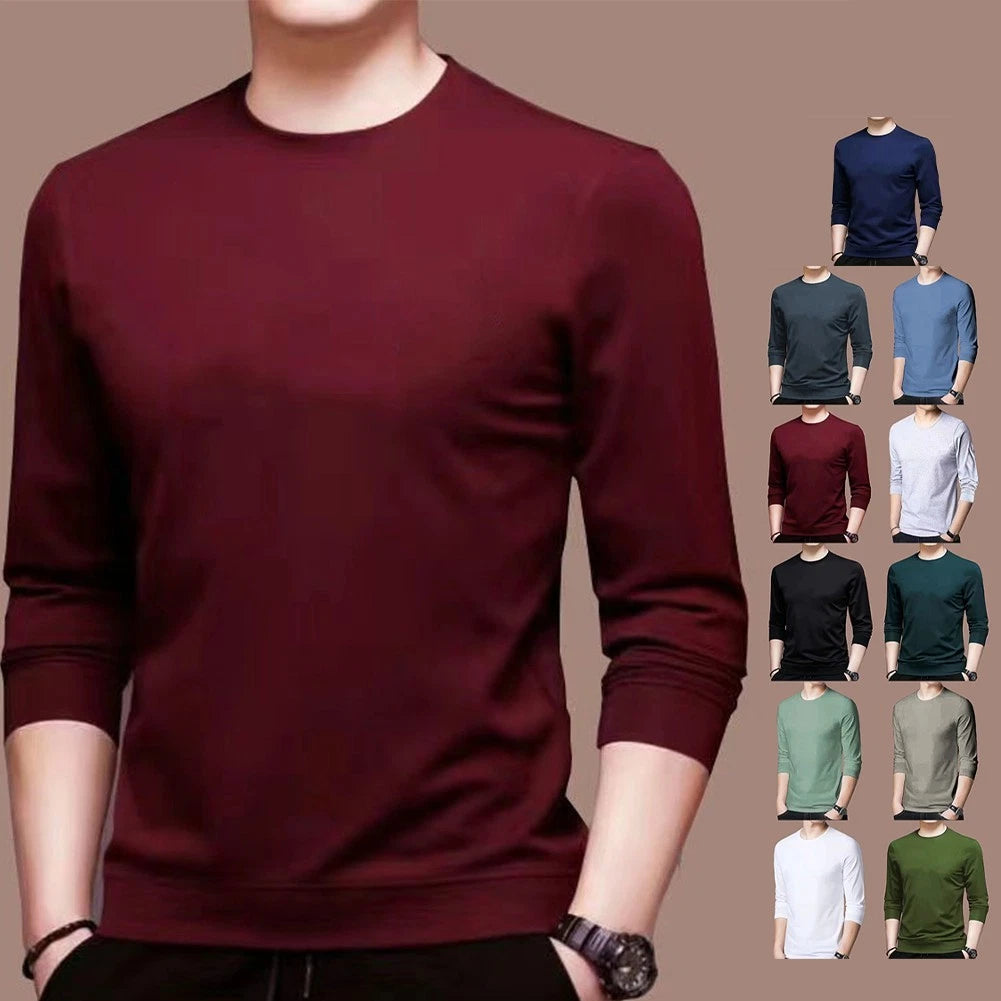 Stylish Men's Long Sleeve Undershirt Pullover Top for Active Lifestyle