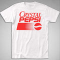 CRYSTAL PEPSI T-Shirt retro vintage 90s logo drink pop soda collectable can tee