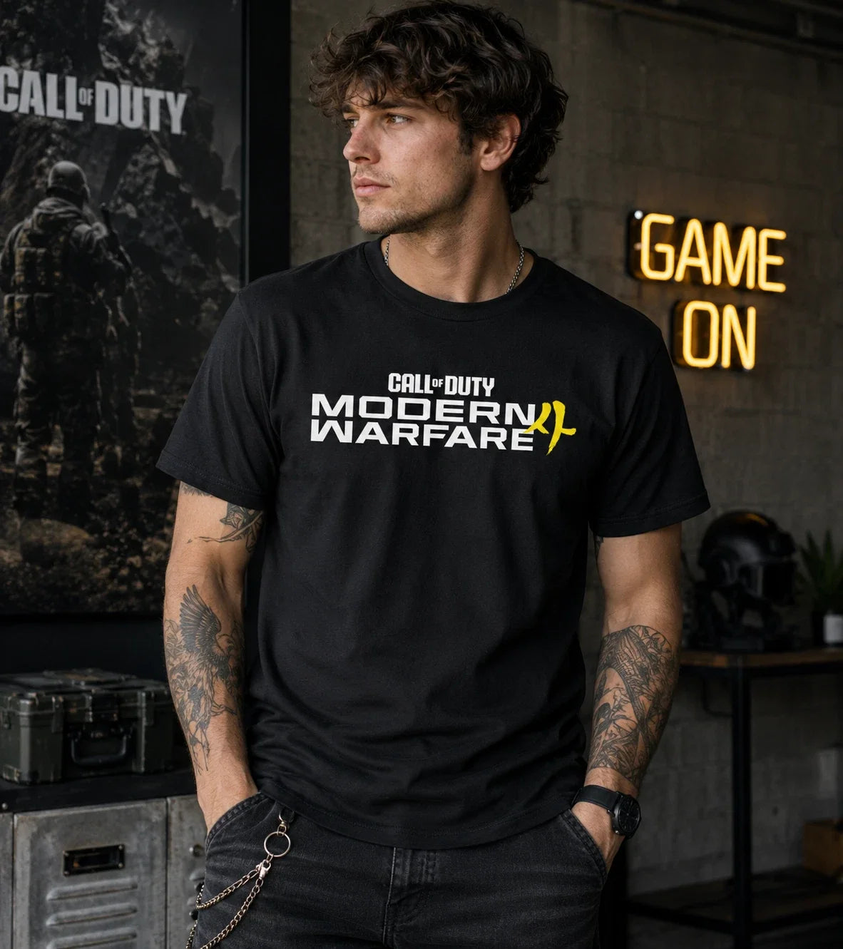 Call of Duty Modern Warfare 4 Logo T-Shirt, PS5 Xbox, CoD, Warzone Black Ops Top