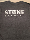 Stone Brewing Long Sleeve T Shirt Medium Men's NWT Black Charcoal 52/48 Blend