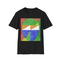 Black T-shirt with Abstract Art Graphic -Modern Design Graphic Tees for Adults