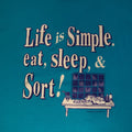 Vtg Eat Sleep Sort Mail Room Sorting Graphic T Shirt Lee XL Modern Process