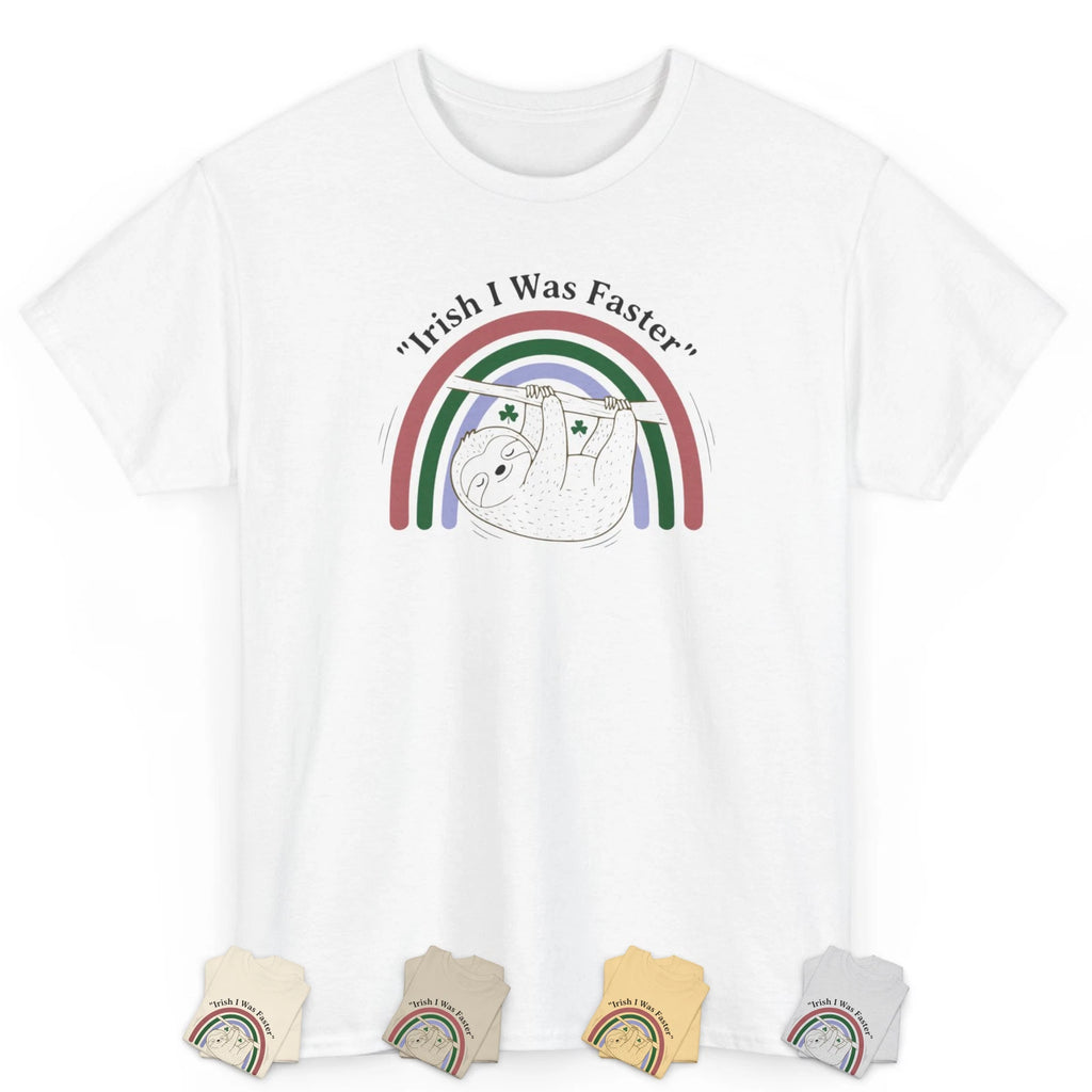 Irish I Was Faster T Shirt Funny Sloth Tee St Patrick’s Day Humor Gift S-5XL