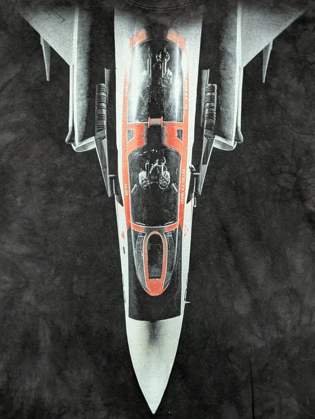 Smithsonian Men's T-shirt Black Fighter Jet XL #2968 EUC