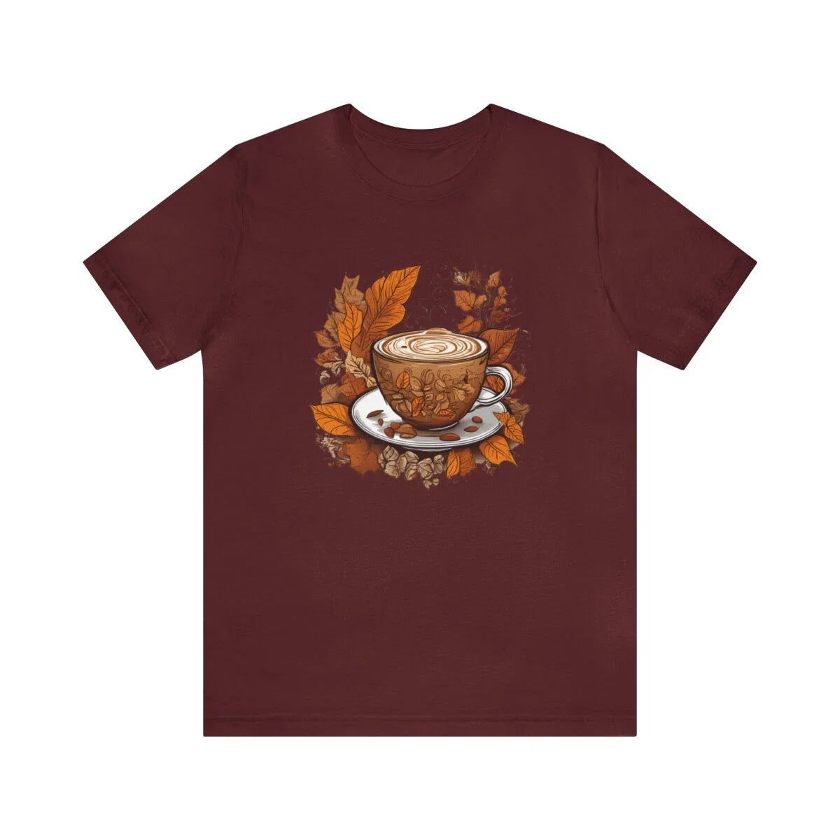 Autumn fall cappuccino coffee peaceful design gift for latte lover barista shirt