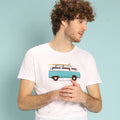Men's Short Sleeve T-Shirt White, BLUE VAN