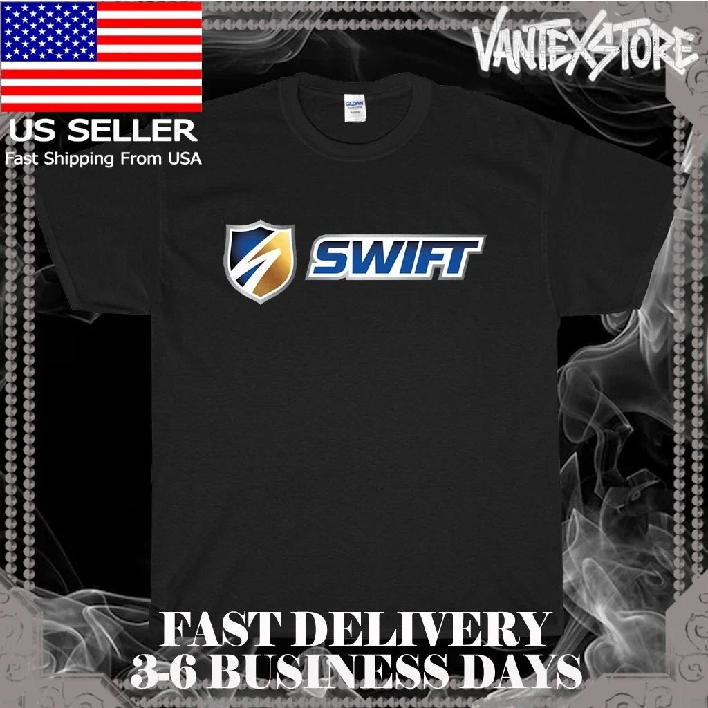 NEW SHIRT SWIFT TRANSPORTATION LOGO MEN'S T-SHIRT FUNNY AMERICAN USA SIZE S-5XL