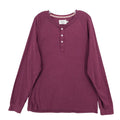 The Normal Brand Henley Long Sleeve Shirt Maroon Red Size XL