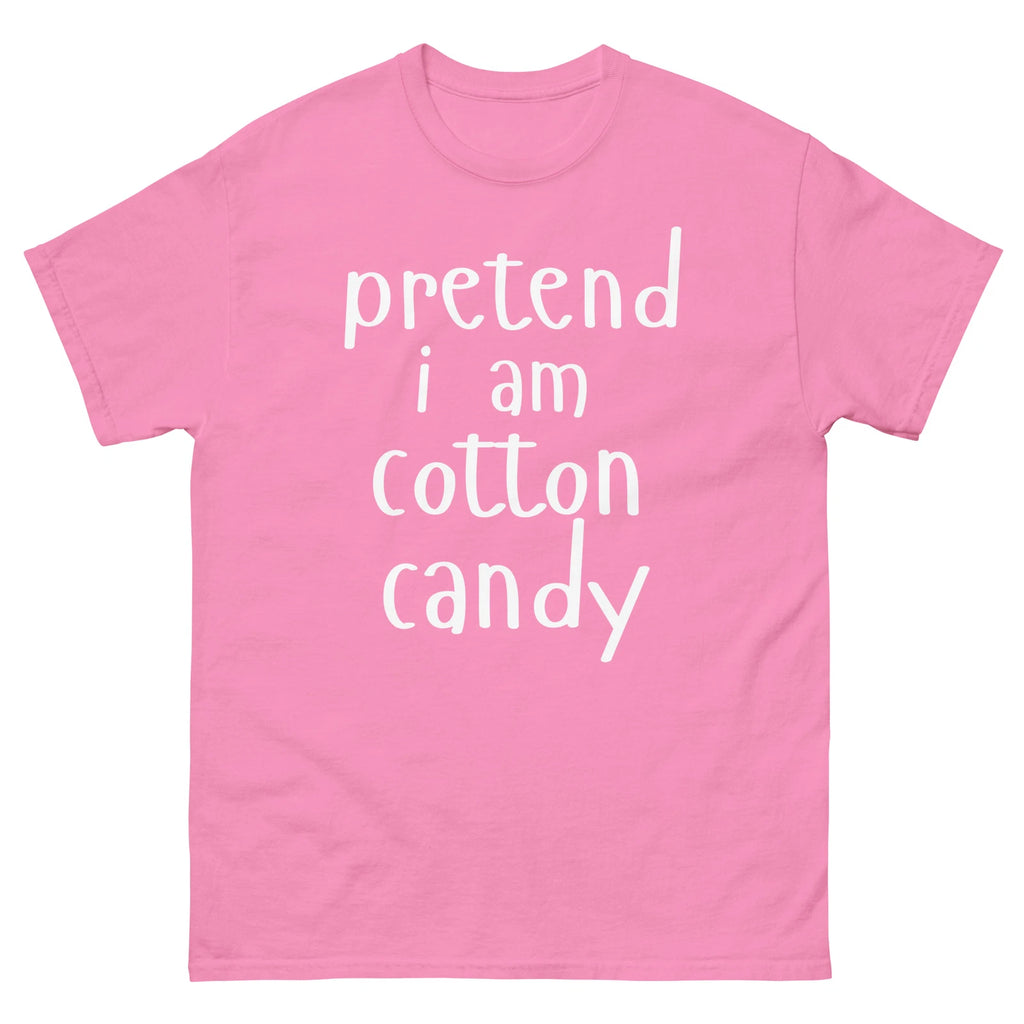 Pretend I Am Cotton Candy Lazy Costume Funny Halloween Party Unisex classic tee