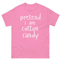 Pretend I Am Cotton Candy Lazy Costume Funny Halloween Party Unisex classic tee