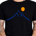 Minimalist Mountain Graphic T-Shirt Outdoor Nature Adventure Tee Hiking Sunset