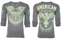 American Fighter Mens Long Sleeve Shirt DEFIANCE Premium Athletic Grey
