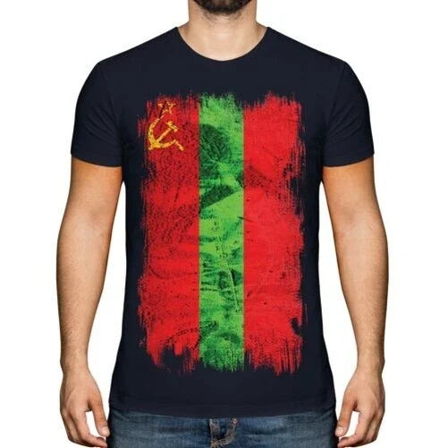 Transnistria Grunge Flagge Herren T-Shirt Geschenk Bekleidung Trikot