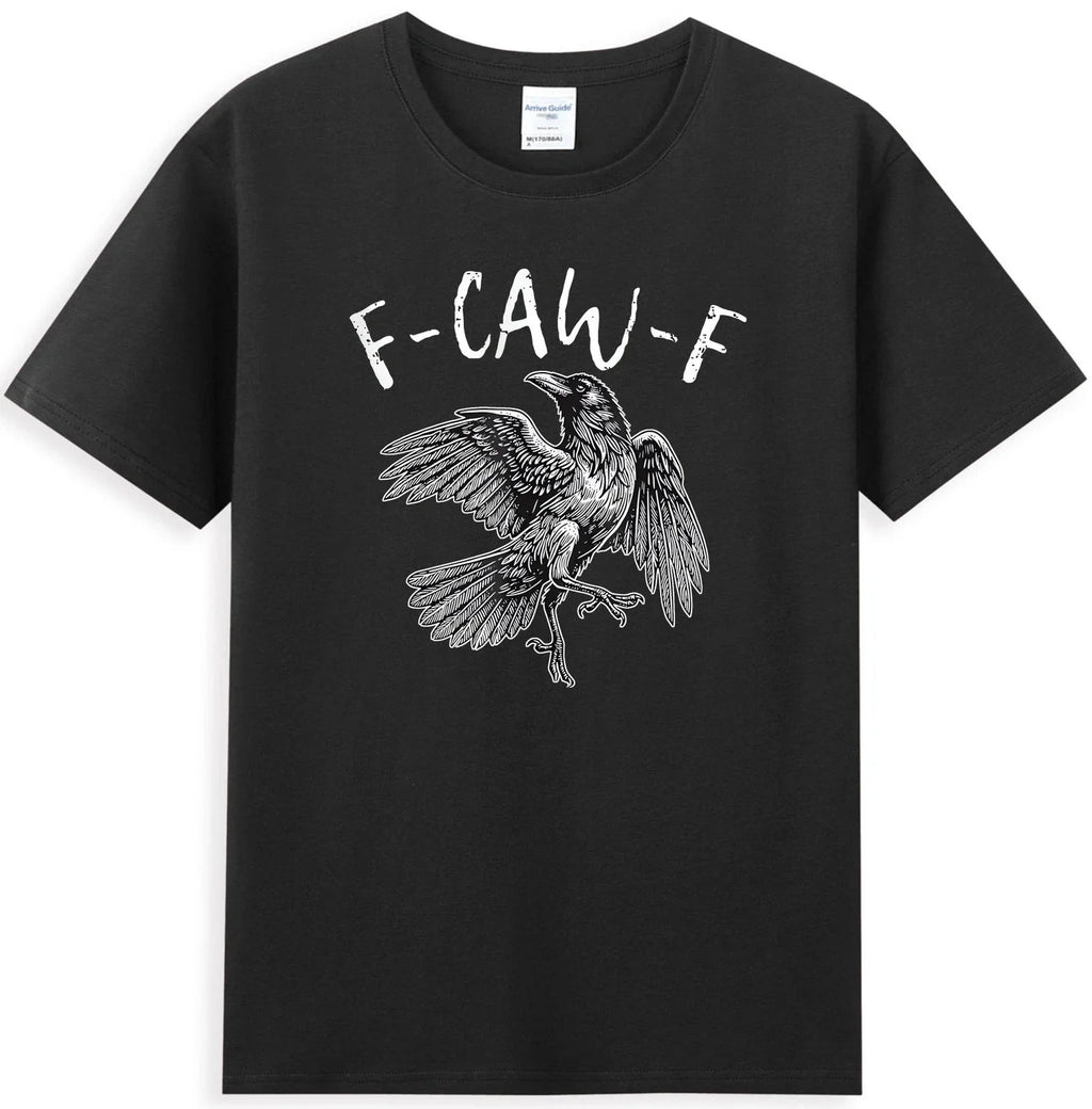 Black Crow FCAWF F-Caw-F Funny Gothic Dance Meme Graphic T-Shirt Unisex S-5XL