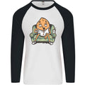 Funny Lazy Couch Potato Watchng TV Mens L/S Baseball T-Shirt