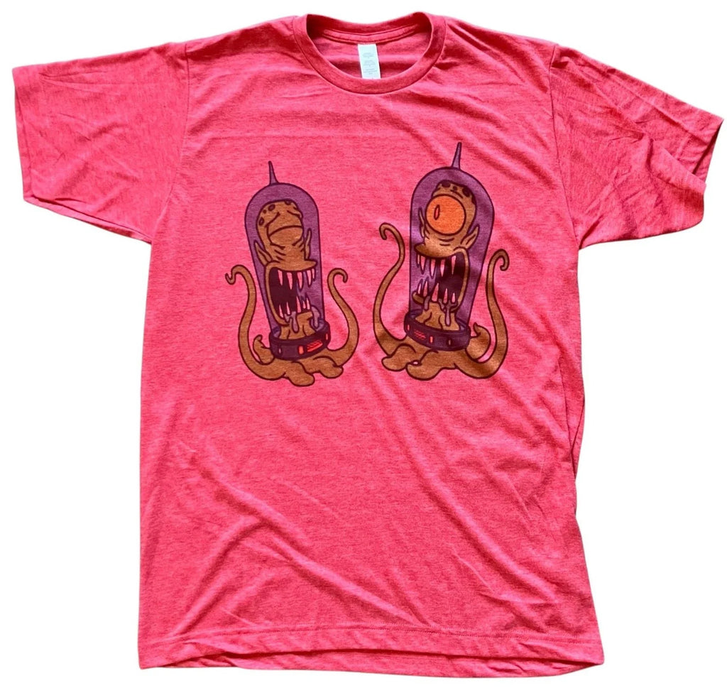The Simpsons Kang & Kodos Retro Vintage Style T-Shirt Red Soft Style Gift Idea