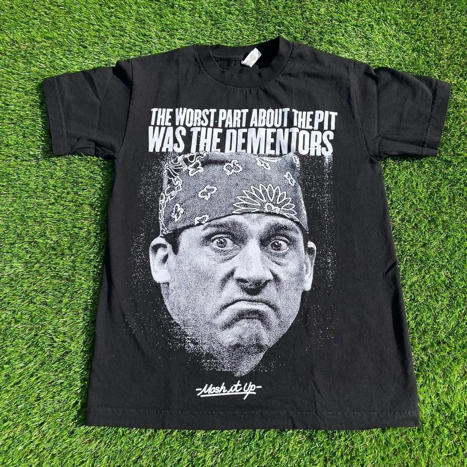 The Office TV Show Parody Funny Metal Unisex Black Mosh Pit Dementors Shirt (S)