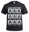 MOODS OF DARTH VADER T-ShirtFunnyStarWarsStormtrooperSadHappyMensKidsLadiesSanta