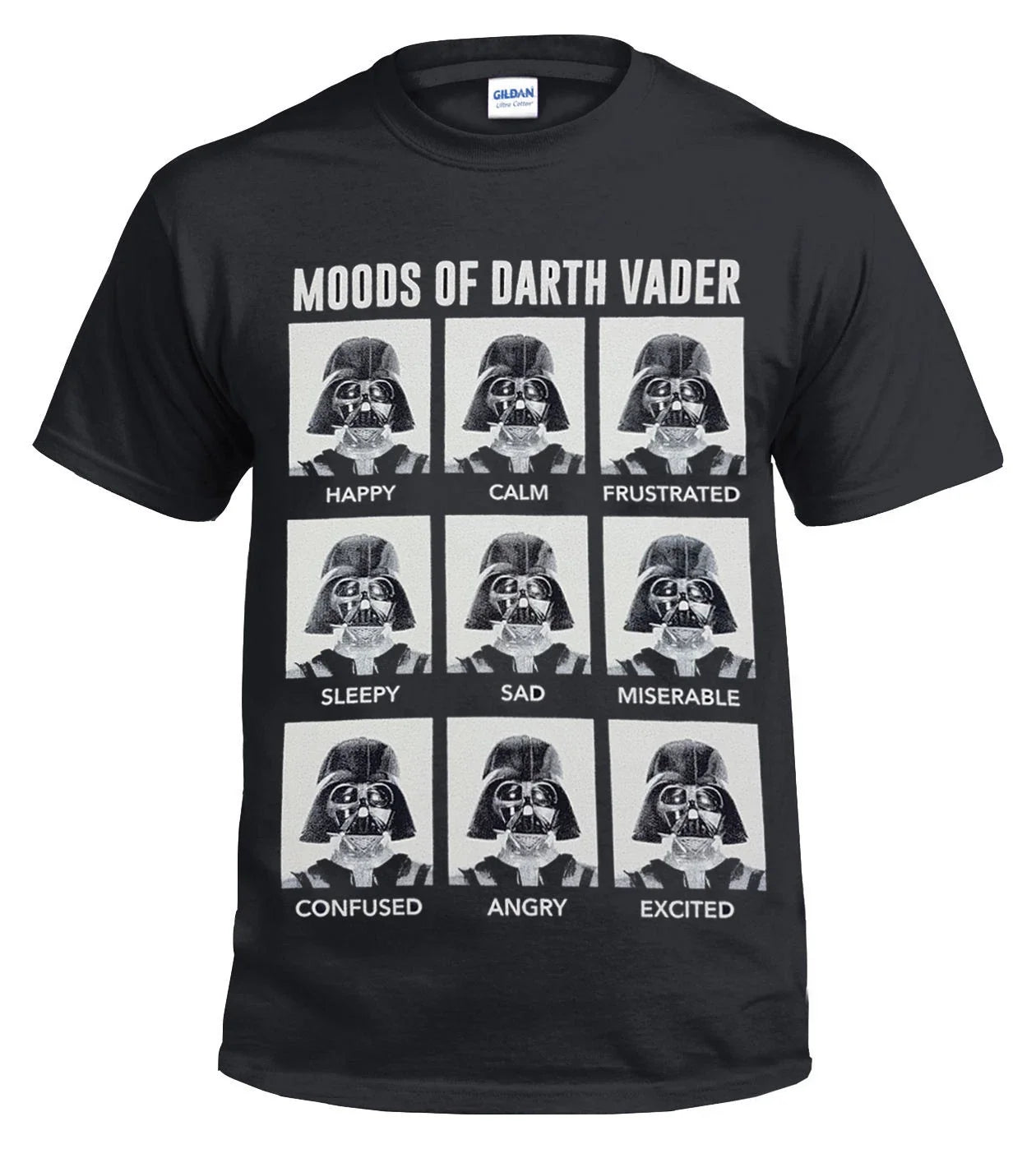 MOODS OF DARTH VADER T-ShirtFunnyStarWarsStormtrooperSadHappyMensKidsLadiesSanta