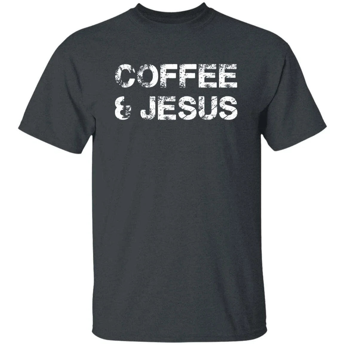 Coffee and Jesus Unisex T-shirt Christion Faith tee black dark heather