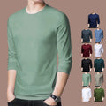 Stylish Casual Blouse for Men Long Sleeve Pullover Top for Everyday Fashion