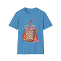 Iced Coffee & Spicy Books T-Shirt | Cute Coffee Illustration