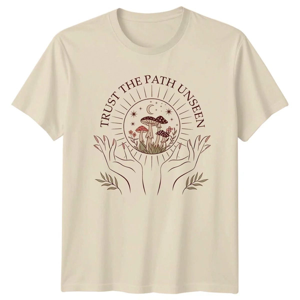 Trust The Path Unseen T-Shirt Fungi Celestial Boho Spiritual Nature Birthday