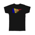 Gift T-Shirt : Andorra Flag Modern Country Expat
