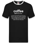 Funny Definition Coffee - Mens Ringer - Latte Espresso Cafe Caffeine