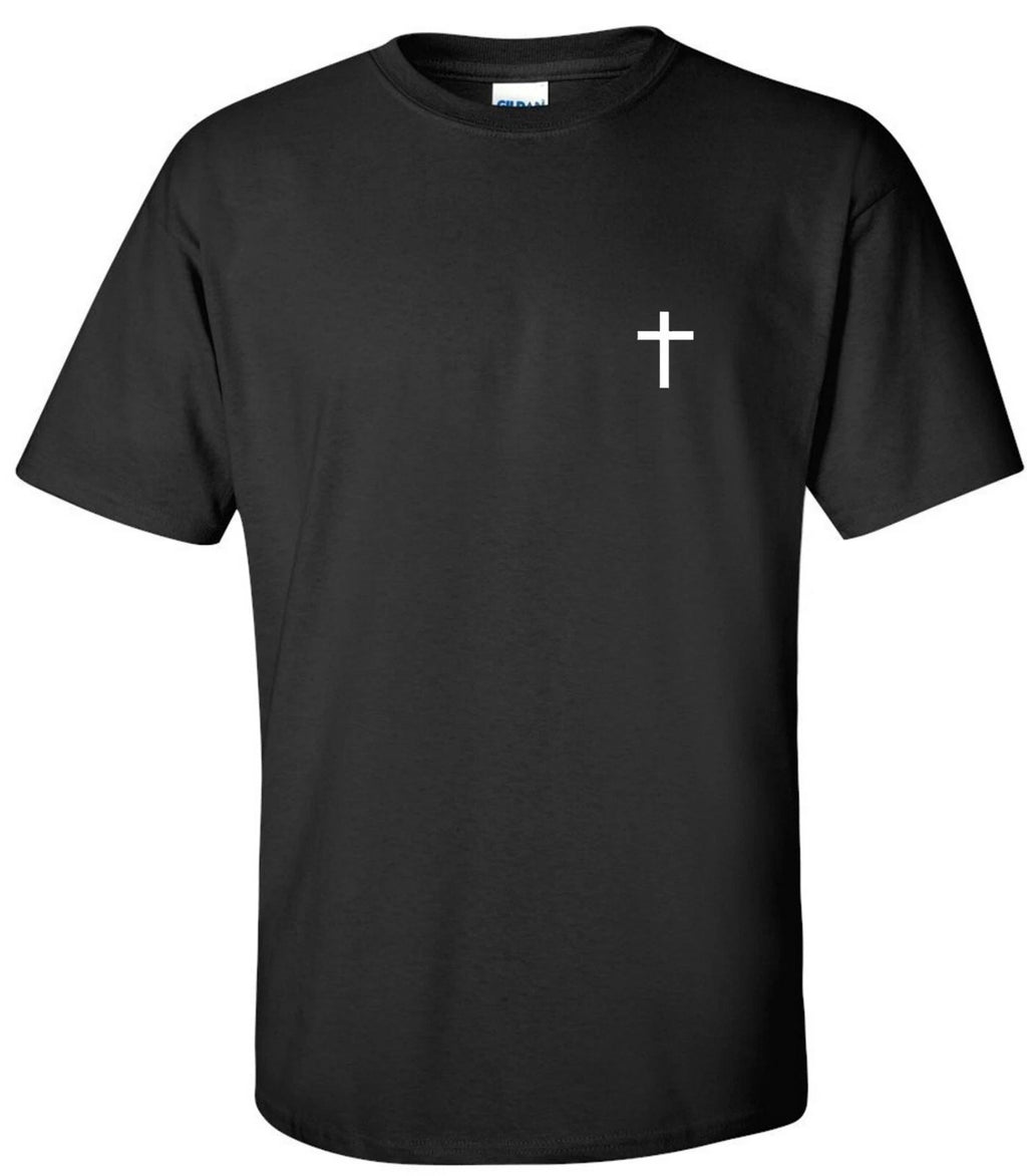 Christian Cross T-Shirt New Jesus God Faith Christianity Bible Church Tee Shirt