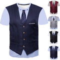 Men's Trendy Summer T Shirt with 3D Printing Patterns and Short Sleeve