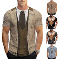 Fake Muscle T-Shirt Casual Wear Comfortable Fabric Daily Use O-neck Design