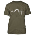 Coffee Cup Heartbeat MAN TSHIRT Funny Coffee Morning Tee Shirt
