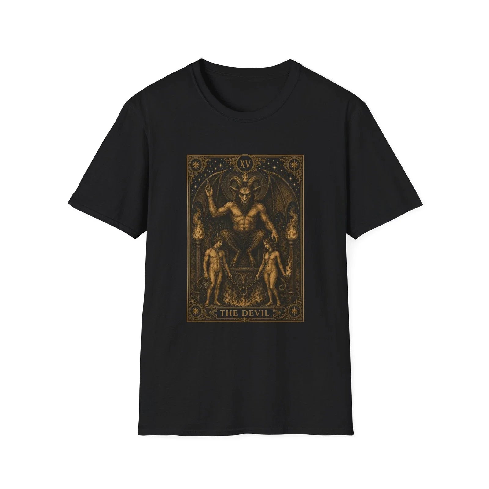 The Devil Tarot T Shirt Occult Baphomet Graphic Tee