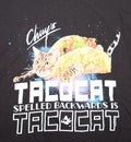 Chuy's Taco Cat Funny Graphic T Shirt Mens Small Black Restaurant Cat Tee