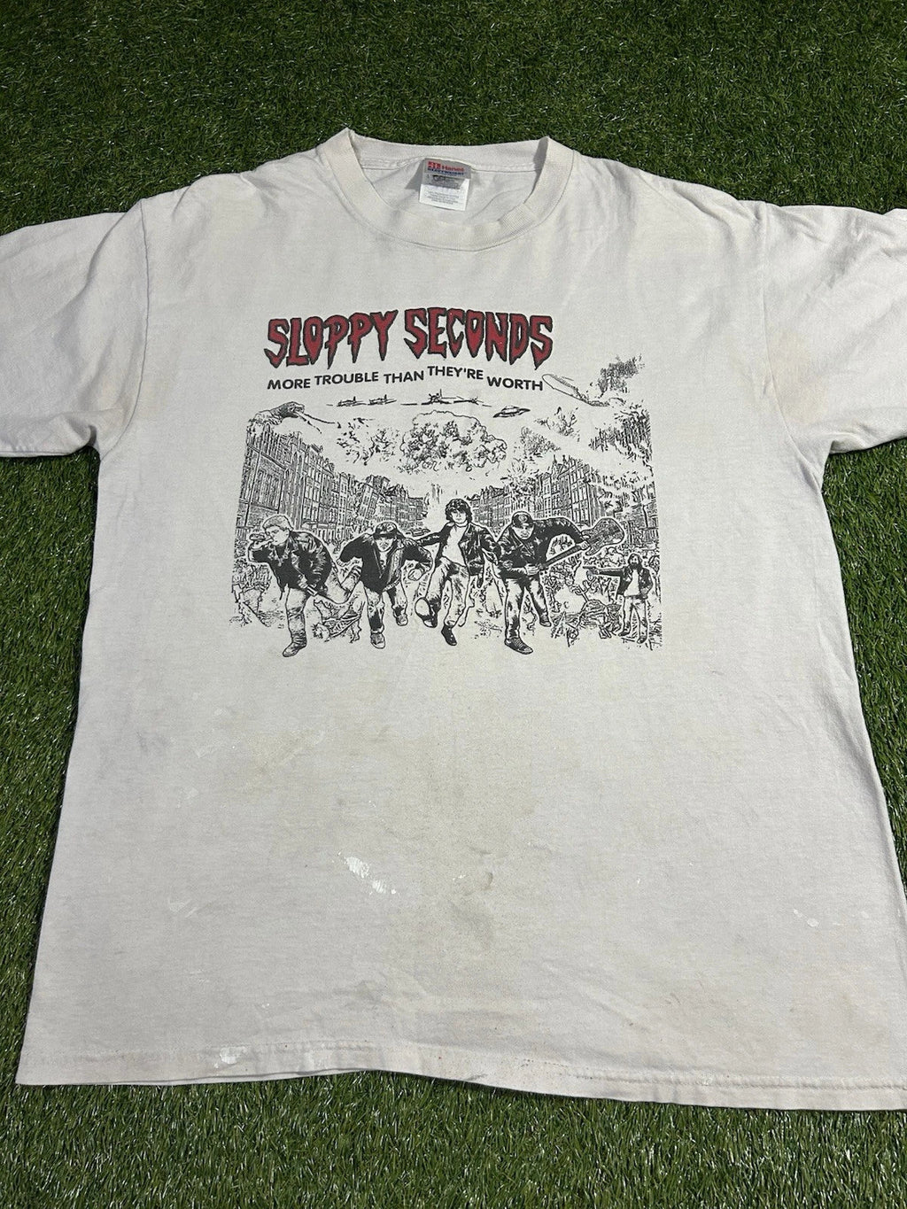 Vintage 90s Sloppy Seconds ‘ Let’s Kill The Trendy ‘ Punk Rock Band T-Shirt XL