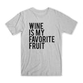 Wine is My Favorite Fruit T-Shirt Premium Cotton Crew Neck Funny Tees Gifts NEW